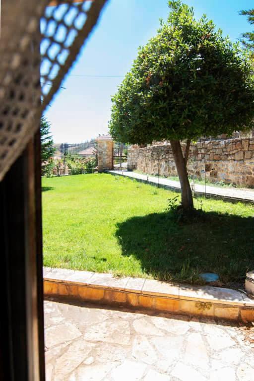 Traditional Stone Home With View Throfárion Exterior foto